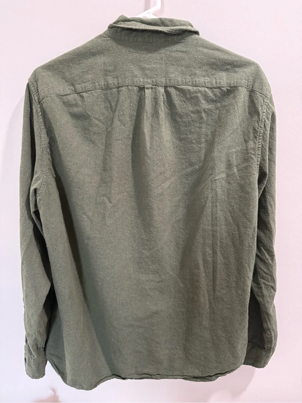 J. Crew Olive Green Men's Long-Sleeve Button-Down Shirt 100% Cotton